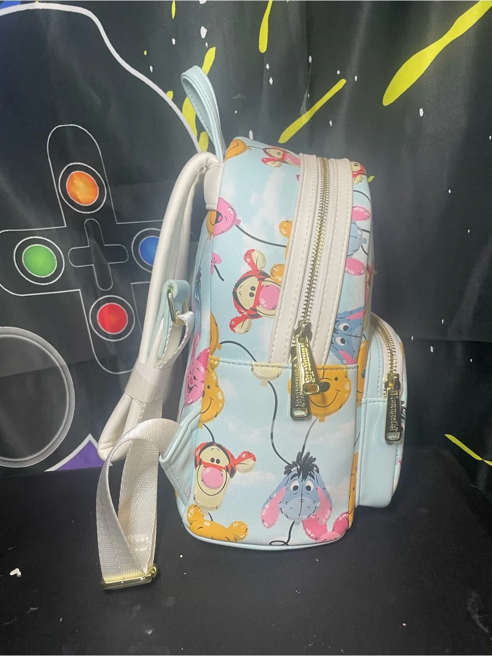 Disney x Loungefly Winnie the Pooh Balloon Mini Backpack - Light Blue - Picture 3 of 4